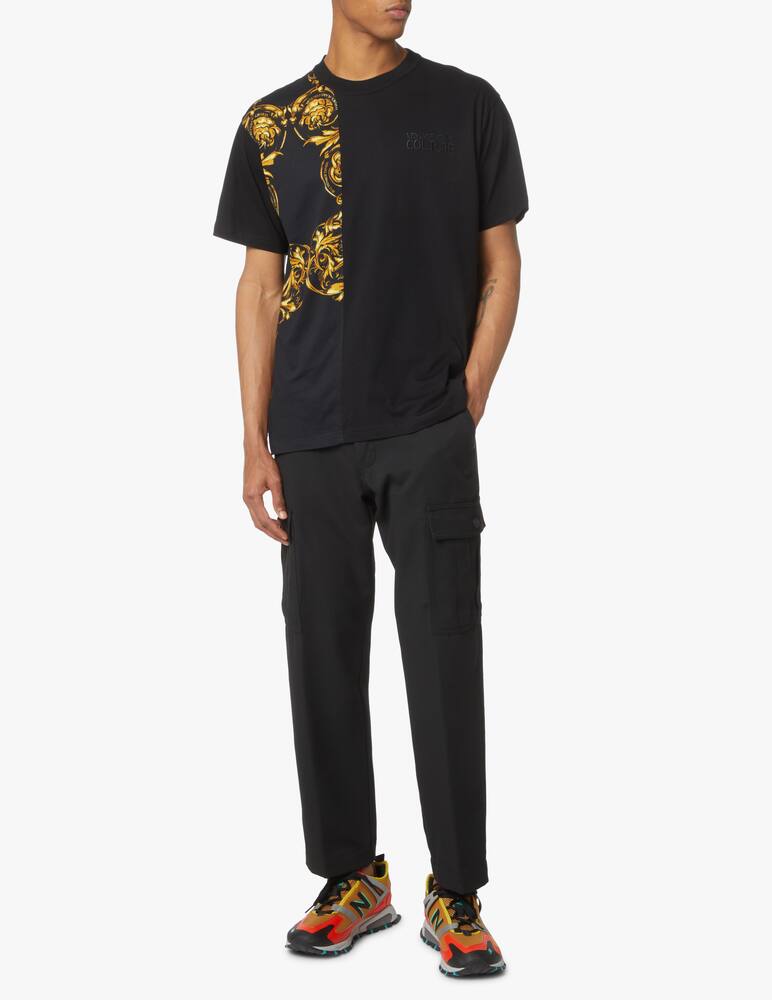 rinascente Versace Jeans Couture T-shirt garland print tape - black