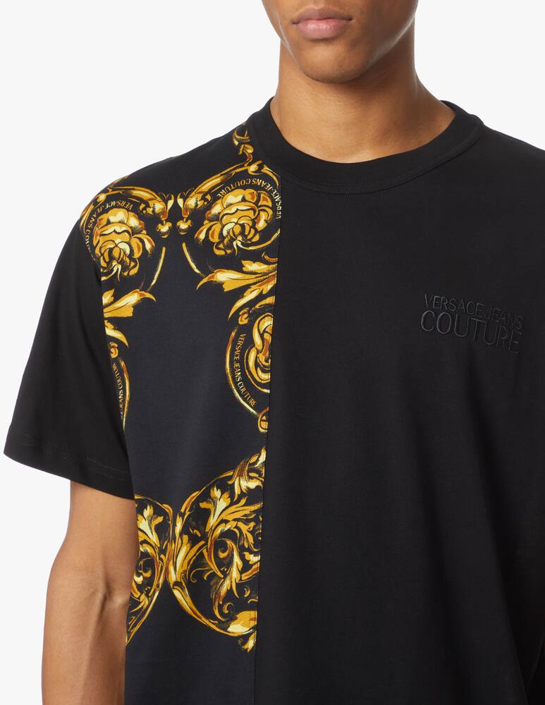 rinascente Versace Jeans Couture T-shirt garland print tape - black