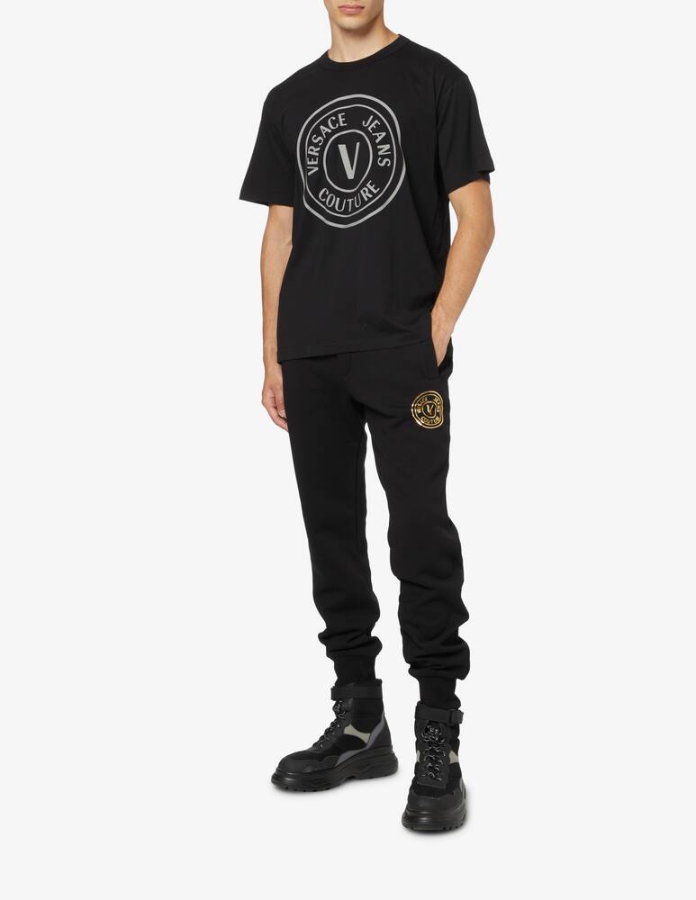 Versace Jeans Couture Logo cotton t-shirt - black and silver - picture 2 Versace Jeans Couture Logo cotton t-shirt - black and silver - picture 2