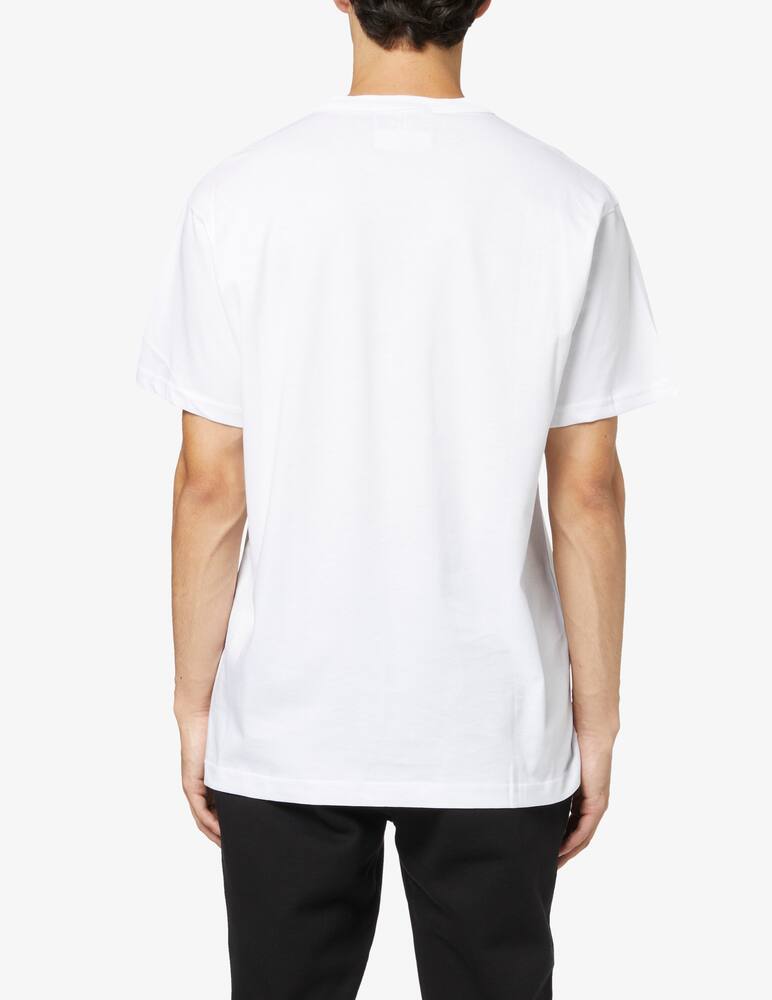 rinascente Versace Jeans Couture Maglietta in cotone con logo - bianco e oro