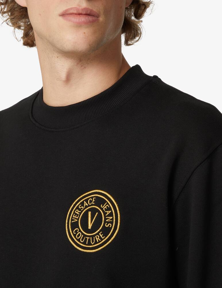 rinascente Versace Jeans Couture Felpa girocollo con logo - Nero