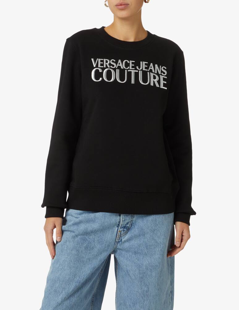 Versace Jeans Couture Cotton crewneck jacket - Black - picture 1 Versace Jeans Couture Cotton crewneck jacket - Black - picture 1