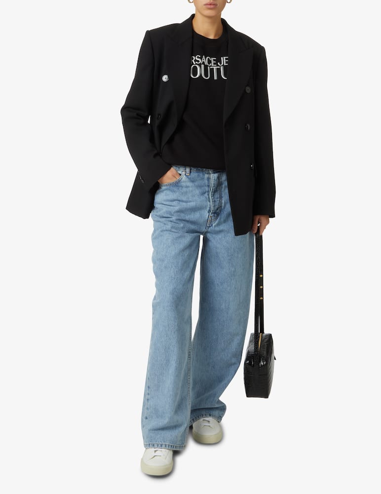 Versace Jeans Couture Cotton crewneck jacket - Black - picture 2 Versace Jeans Couture Cotton crewneck jacket - Black - picture 2
