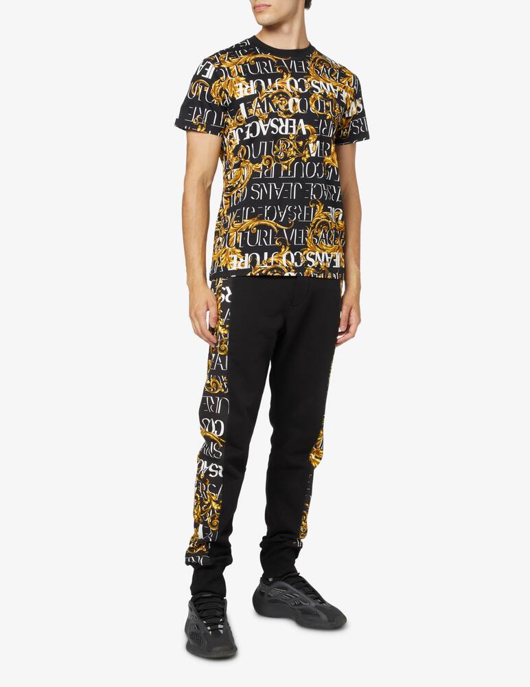 rinascente Versace Jeans Couture Pantaloni con banda laterale barocco - Nero