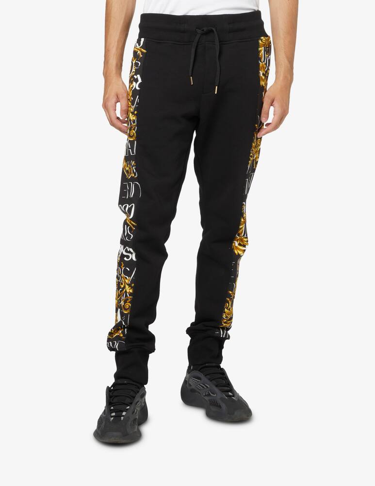 rinascente Versace Jeans Couture Pantaloni con banda laterale barocco - Nero