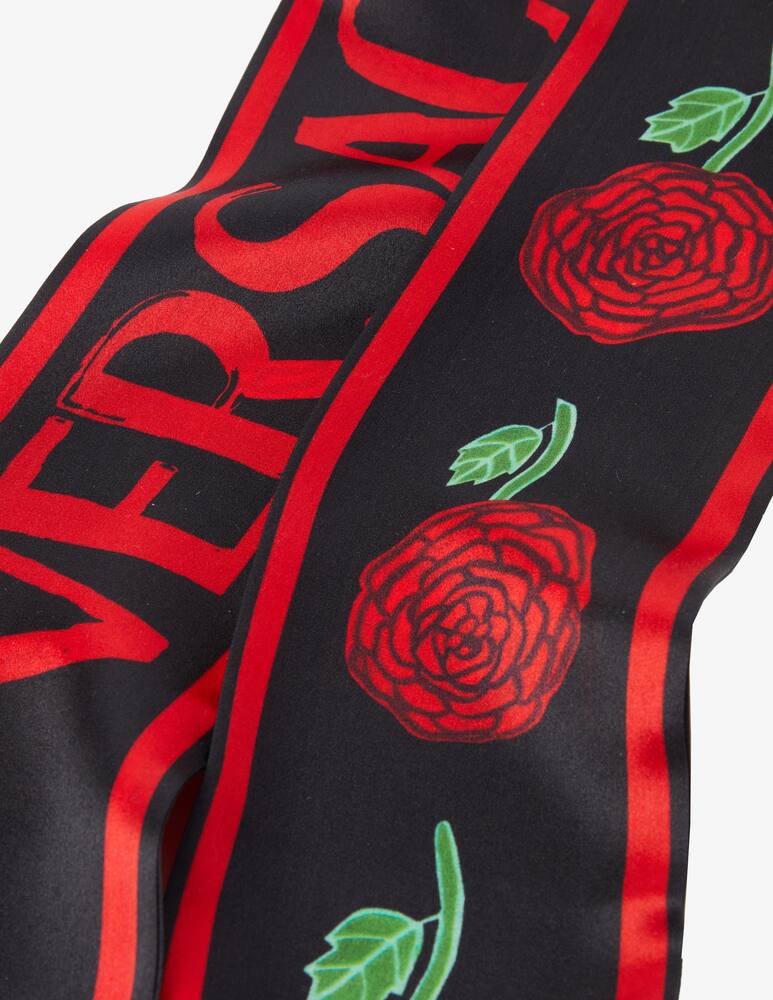 Shop Versace Jeans Couture Rose silk foulard on Rinascente