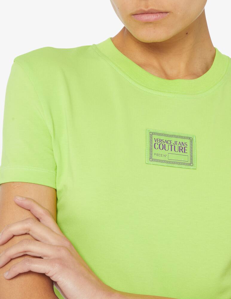 rinascente Versace Jeans Couture Cropped t-shirt with logo - Green