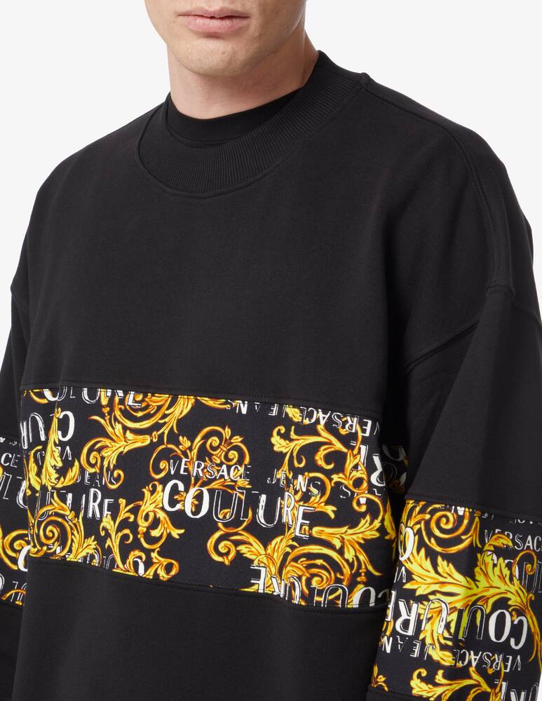 rinascente Versace Jeans Couture Logo couture crewneck sweater 