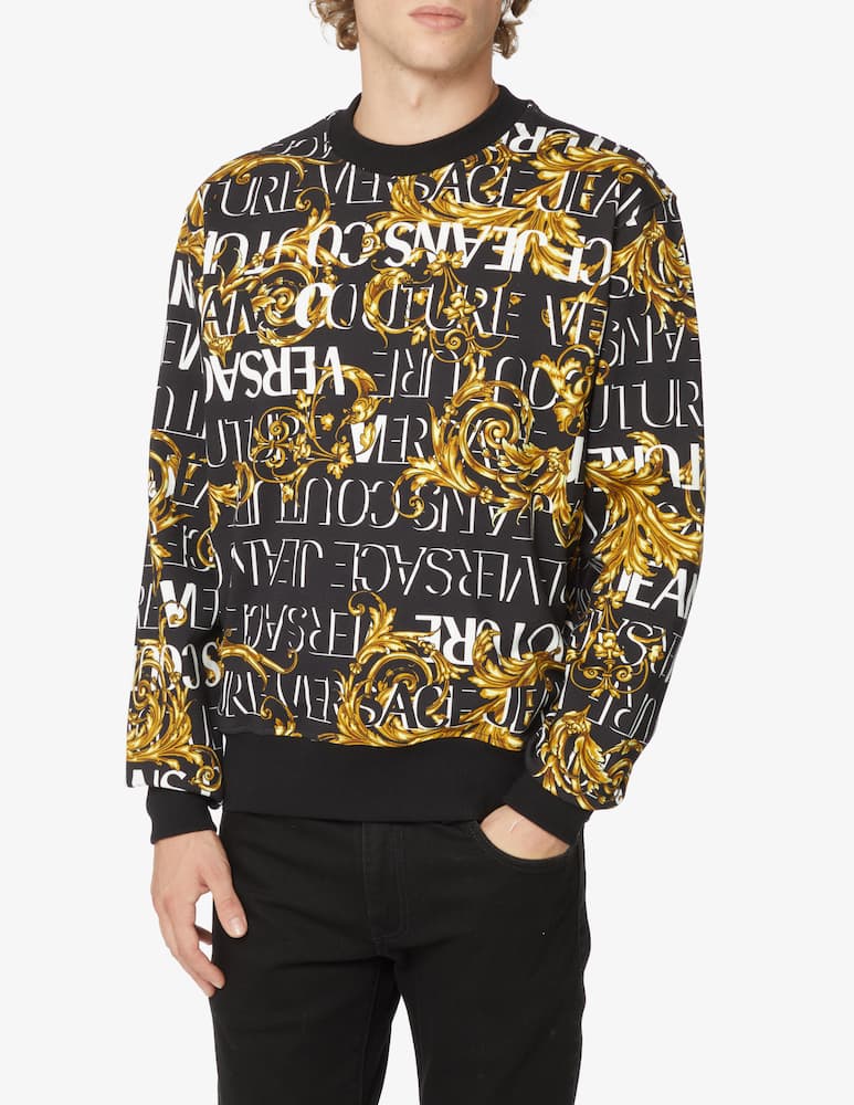 rinascente Versace Jeans Couture Barocco crewneck sweather - Black