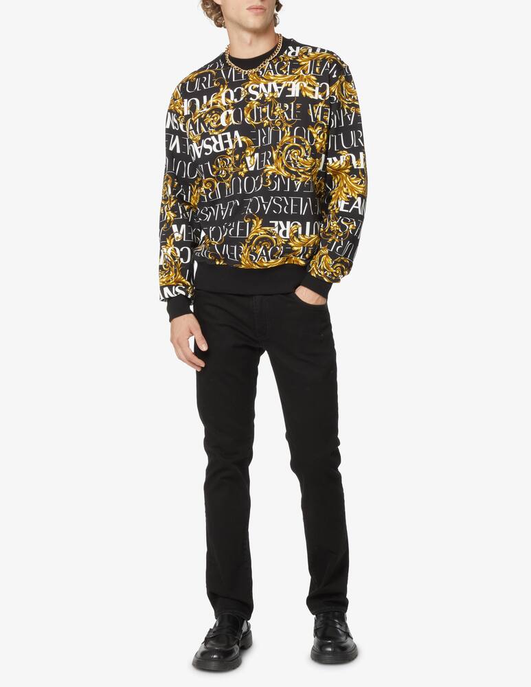 rinascente Versace Jeans Couture Barocco crewneck sweather - Black