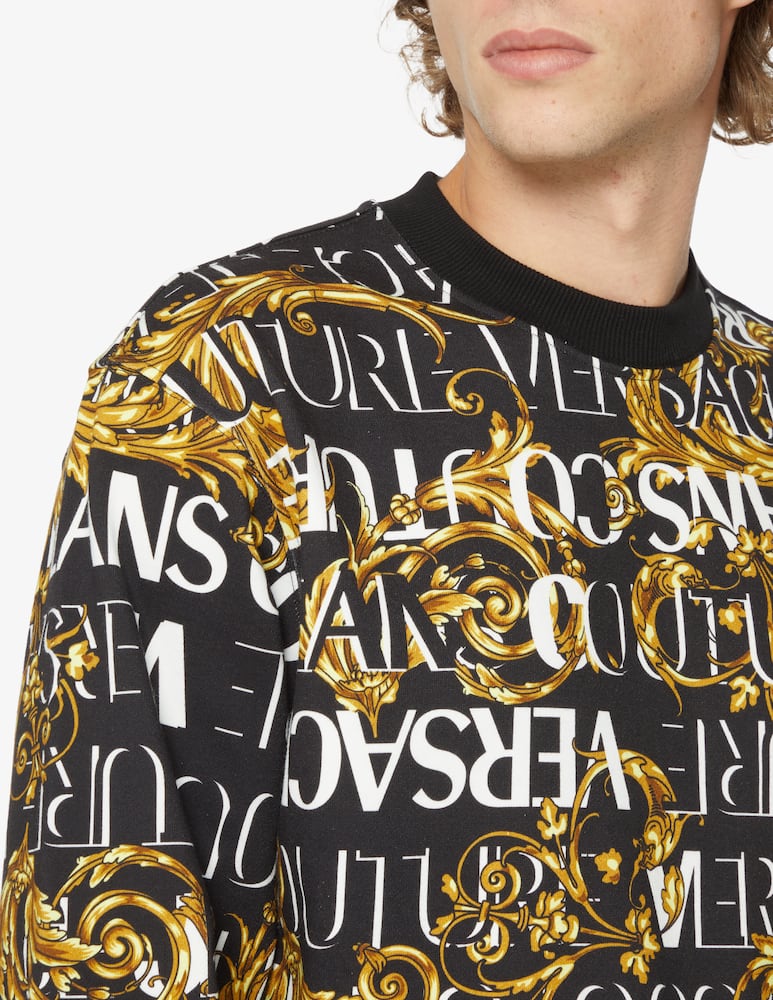 rinascente Versace Jeans Couture Barocco crewneck sweather - Black