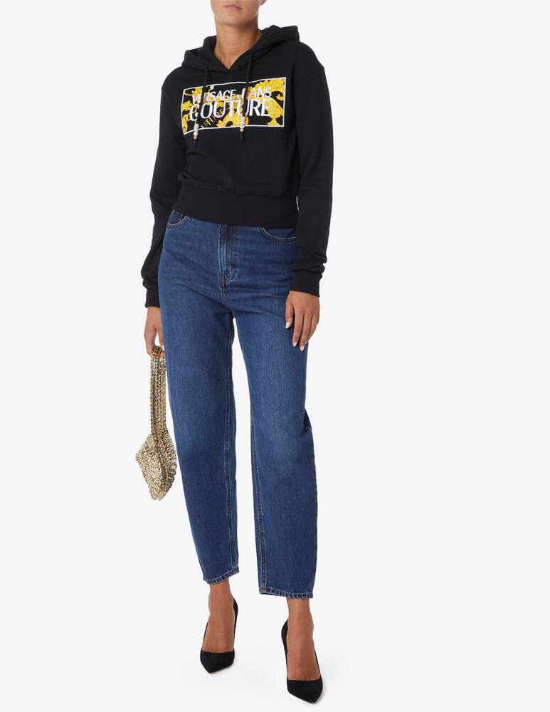 Versace Jeans Couture Felpa con cappuccio logo barocco - immagine 2
