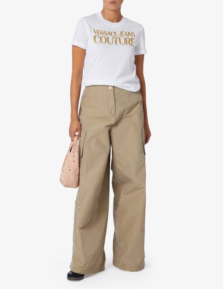 rinascente Versace Jeans Couture T-shirt con logo oro