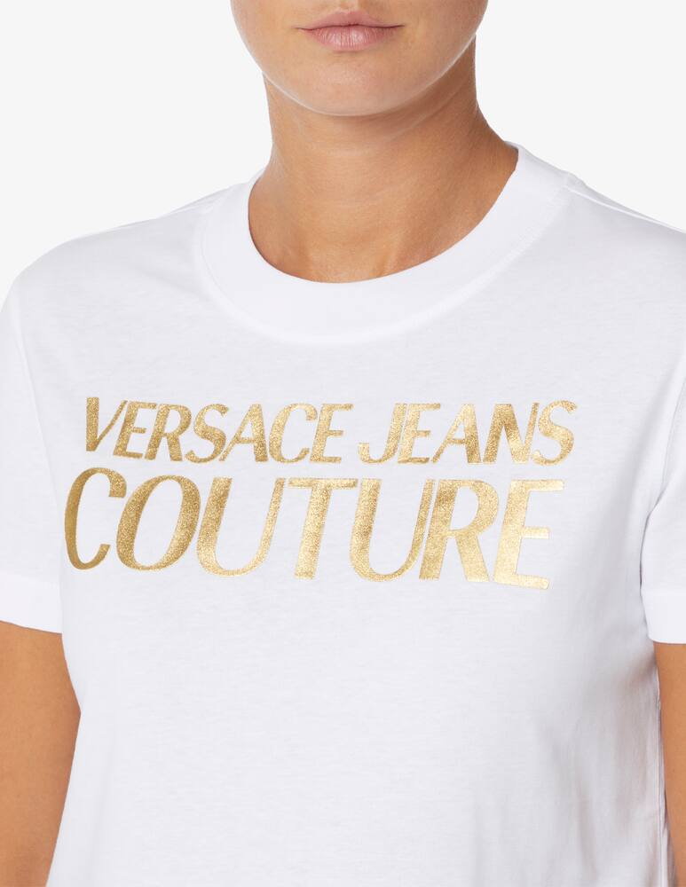 rinascente Versace Jeans Couture T-shirt con logo oro