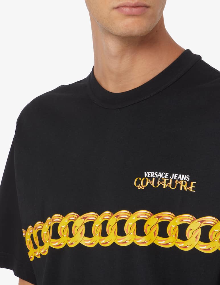 rinascente Versace Jeans Couture Logo chain t-shirt