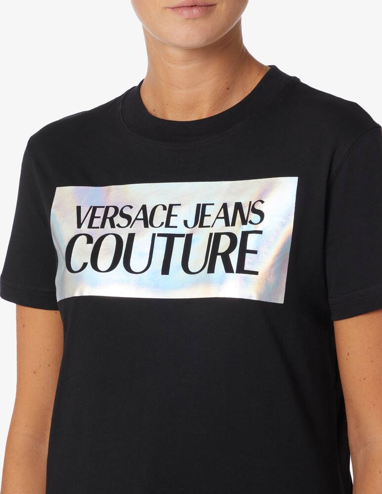 rinascente Versace Jeans Couture T-shirt with logo silver