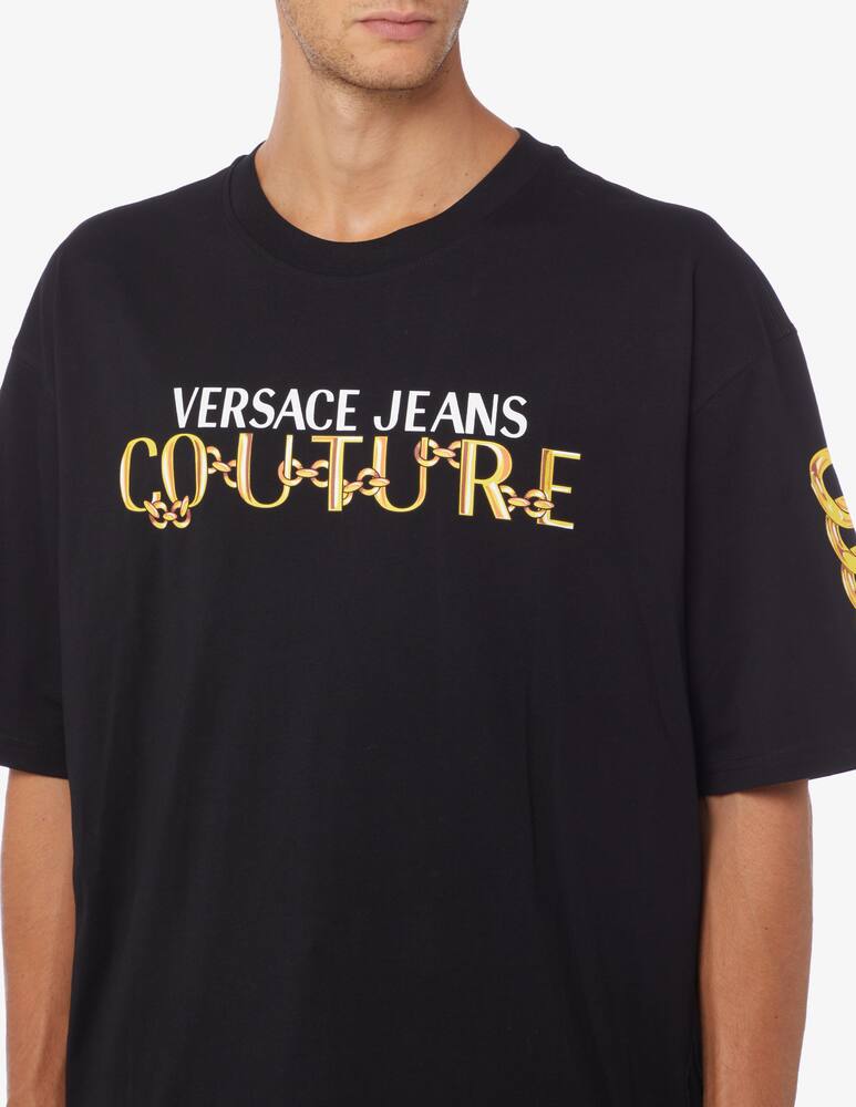 rinascente Versace Jeans Couture Logo couture chain t-shirt