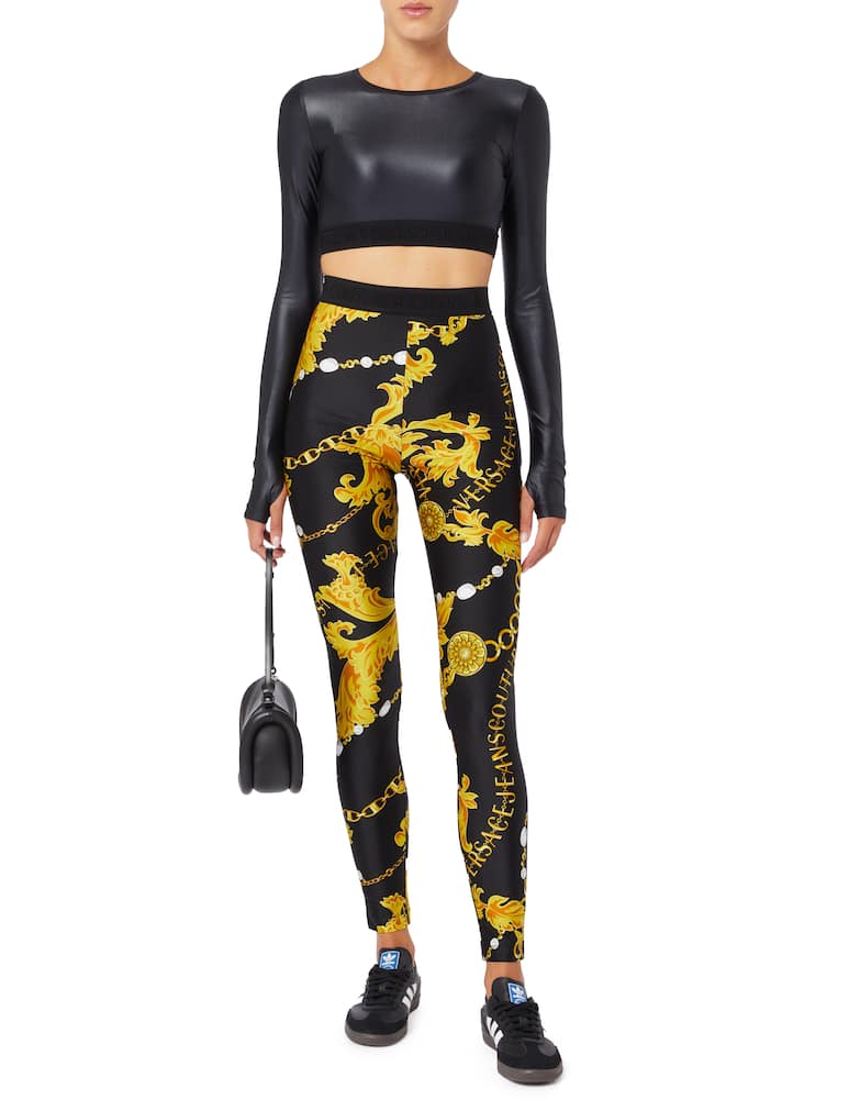 Versace Jeans Couture Top lucido in lycra - immagine 2 Versace Jeans Couture Top lucido in lycra - immagine 2