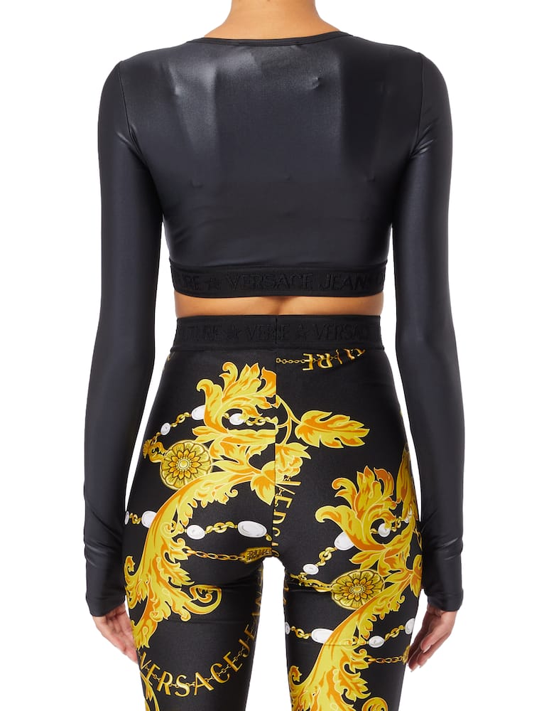 Versace Jeans Couture Top lucido in lycra - immagine 3 Versace Jeans Couture Top lucido in lycra - immagine 3