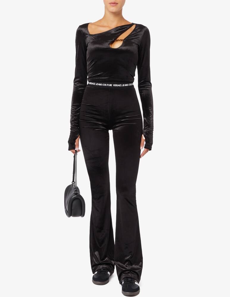 rinascente Versace Jeans Couture Velvet cropped top