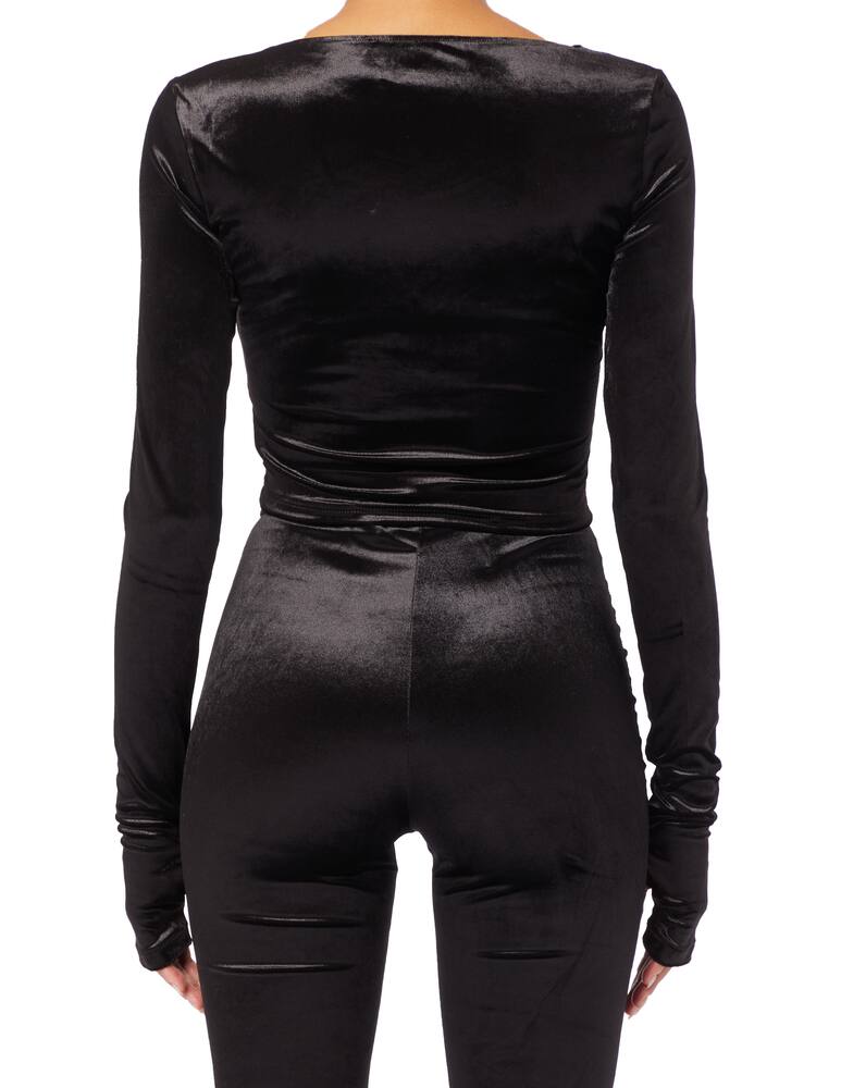 rinascente Versace Jeans Couture Velvet cropped top