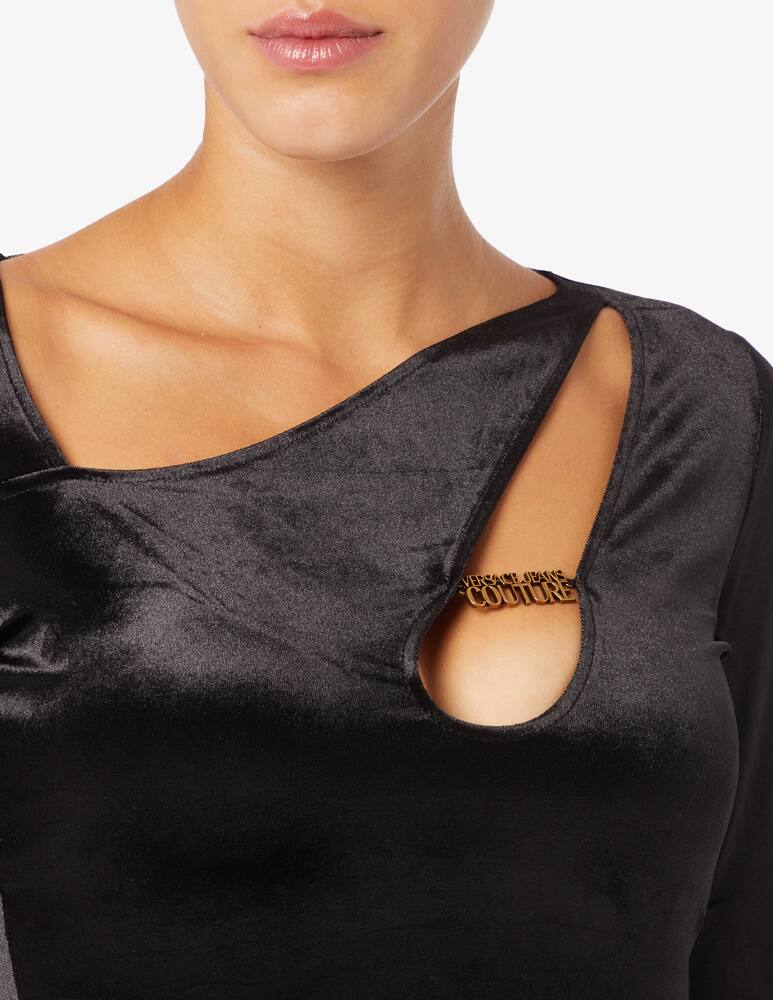 rinascente Versace Jeans Couture Velvet cropped top