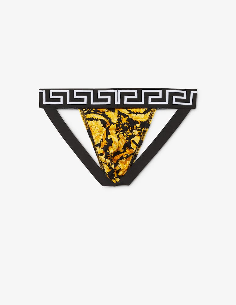 rinascente Versace Slip jockstrap barocco medusa - Nero