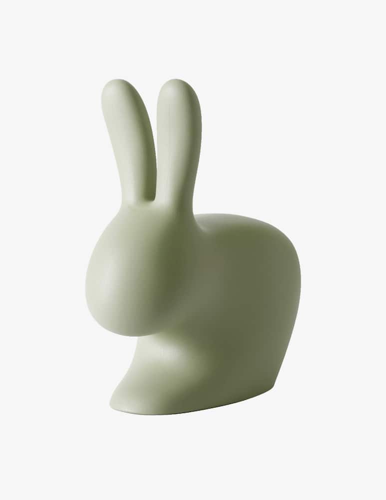 Qeeboo Sgabello Rabbit Baby Verde Chiaro - immagine 1