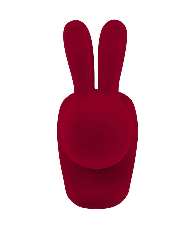 rinascente Qeeboo Sedia Rabbit Baby velvet finish