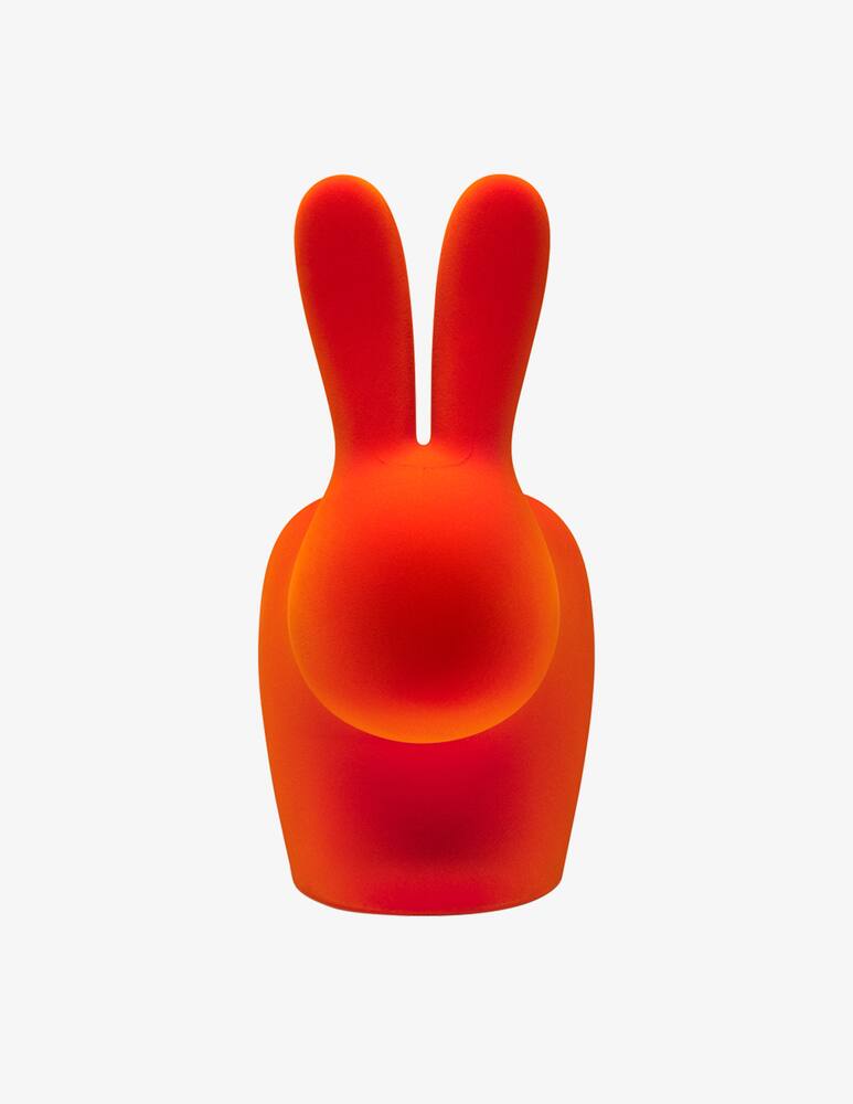 rinascente Qeeboo Rabbit XS Bookend Velvet Finish Orange