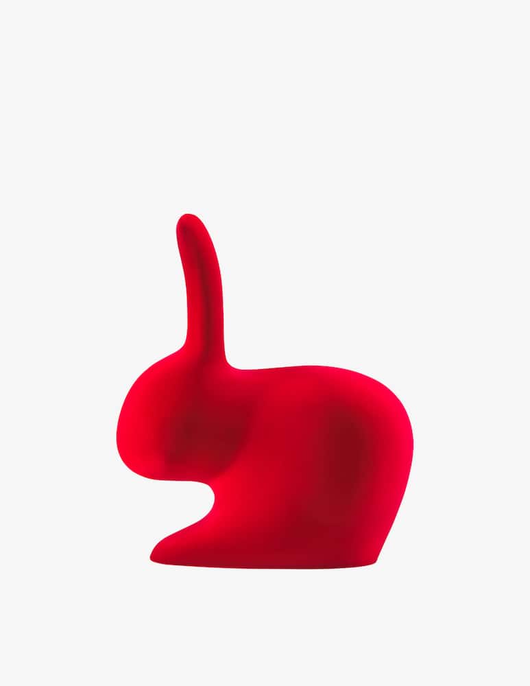 Qeeboo Fermalibro Rabbit Xs In Velluto Rosso - immagine 1 Qeeboo Fermalibro Rabbit Xs In Velluto Rosso - immagine 1