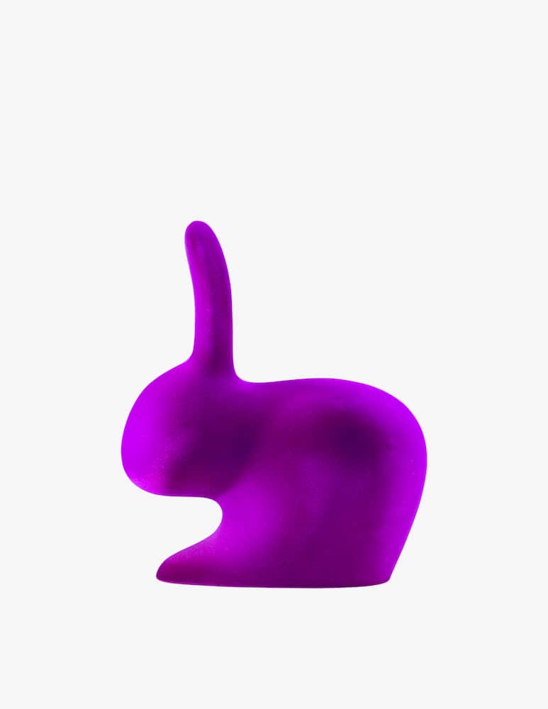 Qeeboo Fermalibro Rabbit Xs In Velluto Viola - immagine 2 Qeeboo Fermalibro Rabbit Xs In Velluto Viola - immagine 2