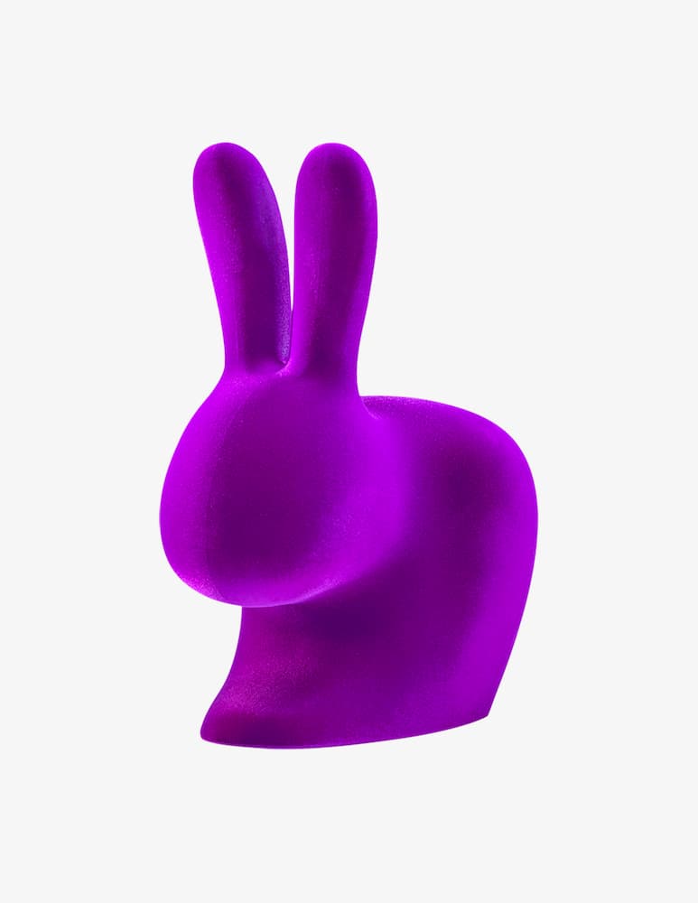 Qeeboo Fermalibro Rabbit Xs In Velluto Viola - immagine 1 Qeeboo Fermalibro Rabbit Xs In Velluto Viola - immagine 1