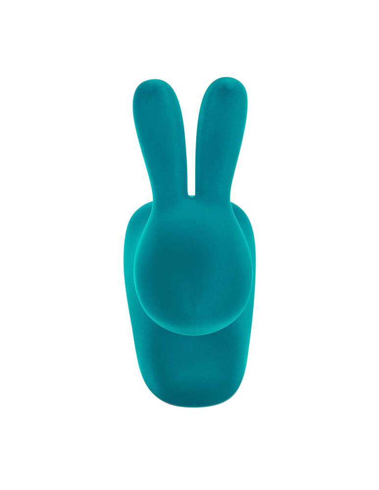 rinascente Qeeboo Rabbit XS bookend velvet finish - teal