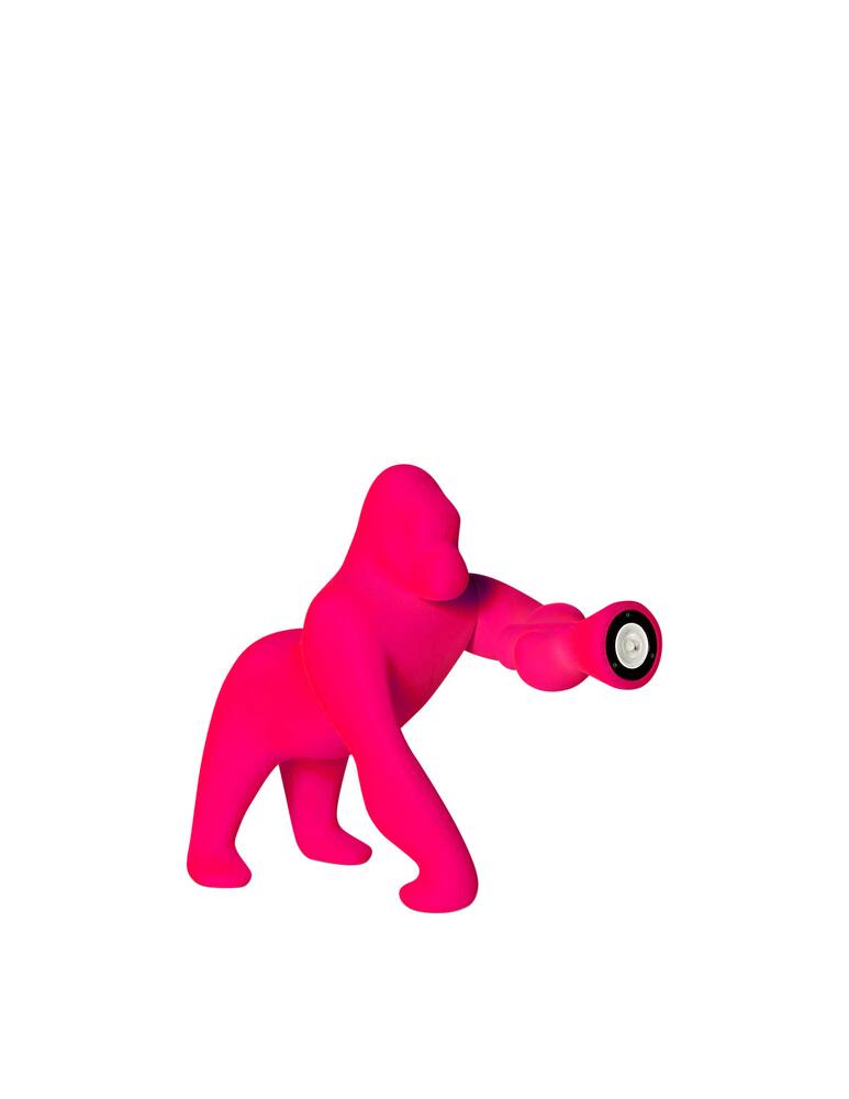 rinascente Qeeboo Lampada Kong XS velvet finish - rosa