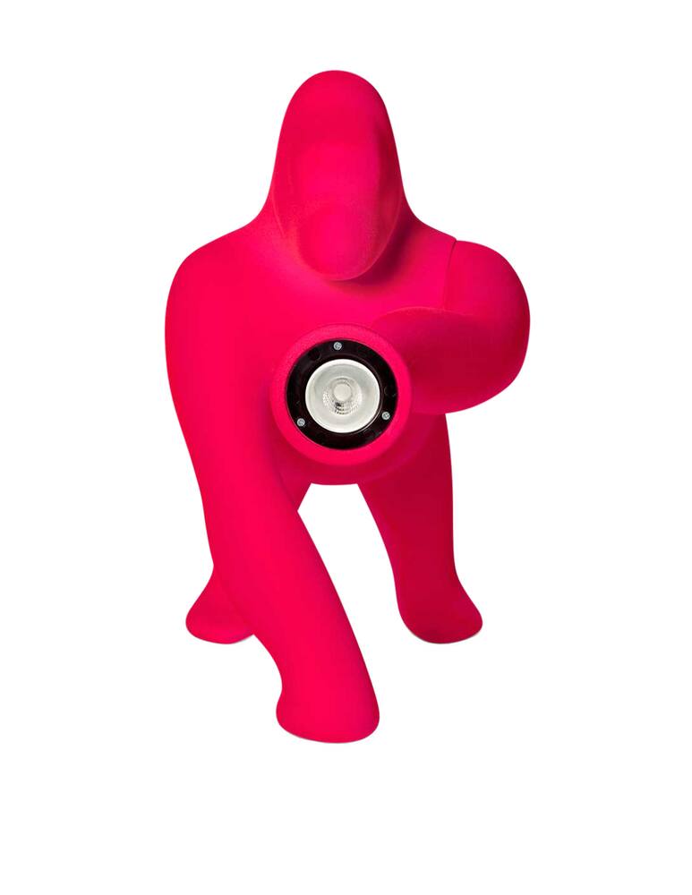 rinascente Qeeboo Lampada Kong XS velvet finish - rosa