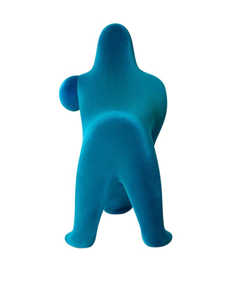 rinascente Qeeboo Kong XS lamp velvet finish - blue