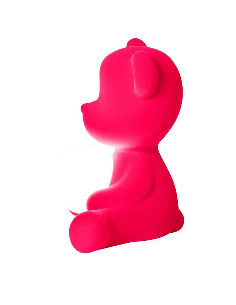 rinascente Qeeboo Teddy Girl rechargeable lamp velvet finish - pink
