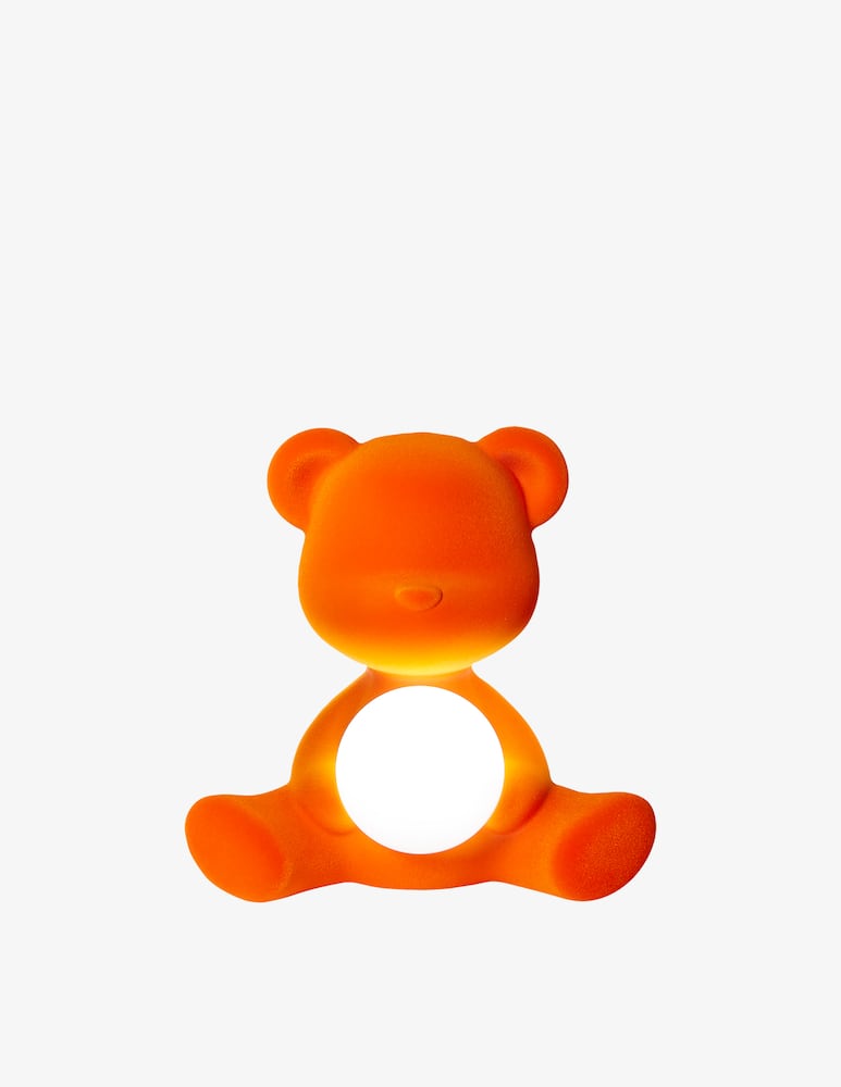 Qeeboo Lampada Teddy Girl Vellutata Arancio - immagine 1 Qeeboo Lampada Teddy Girl Vellutata Arancio - immagine 1