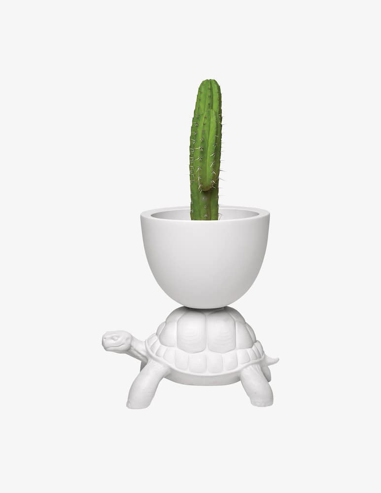 rinascente Qeeboo Turtle Carry Planter and Champagne Cooler Bianco - Bianco