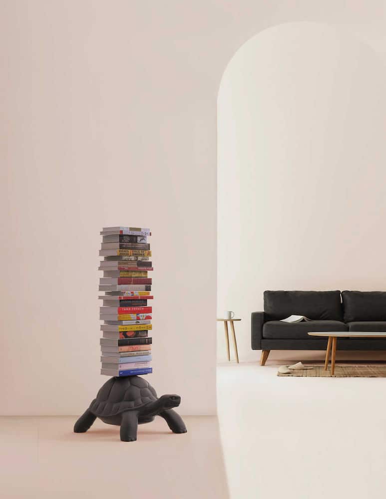 Qeeboo Turtle Carry Bookcase Nero - immagine 4 Qeeboo Turtle Carry Bookcase Nero - immagine 4