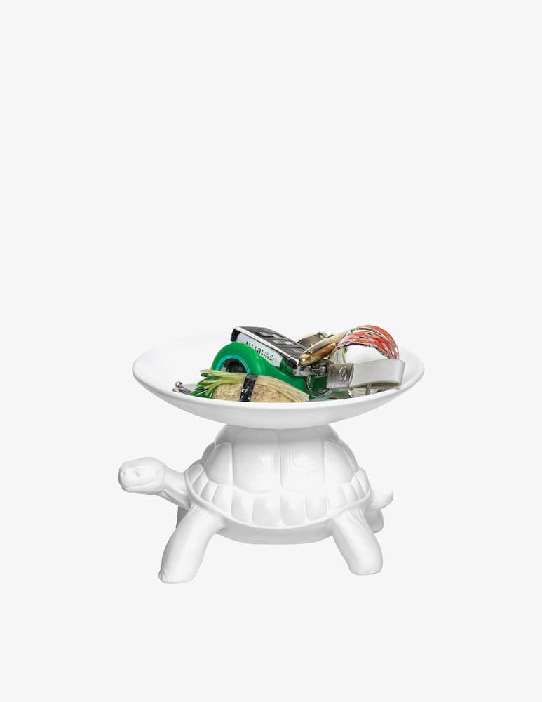 rinascente Qeeboo Turtle Carry Xs Pocket Emptier White - White