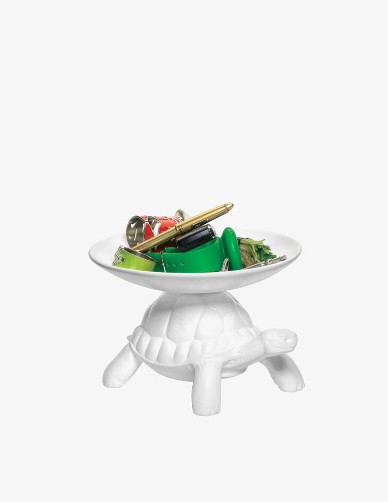 rinascente Qeeboo Turtle Carry Xs Pocket Emptier White - White