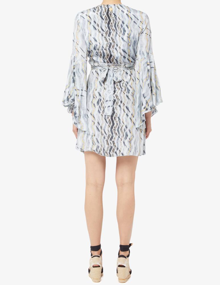 rinascente PAHIESA FORMENTERA Short cover up dress with long sleeves