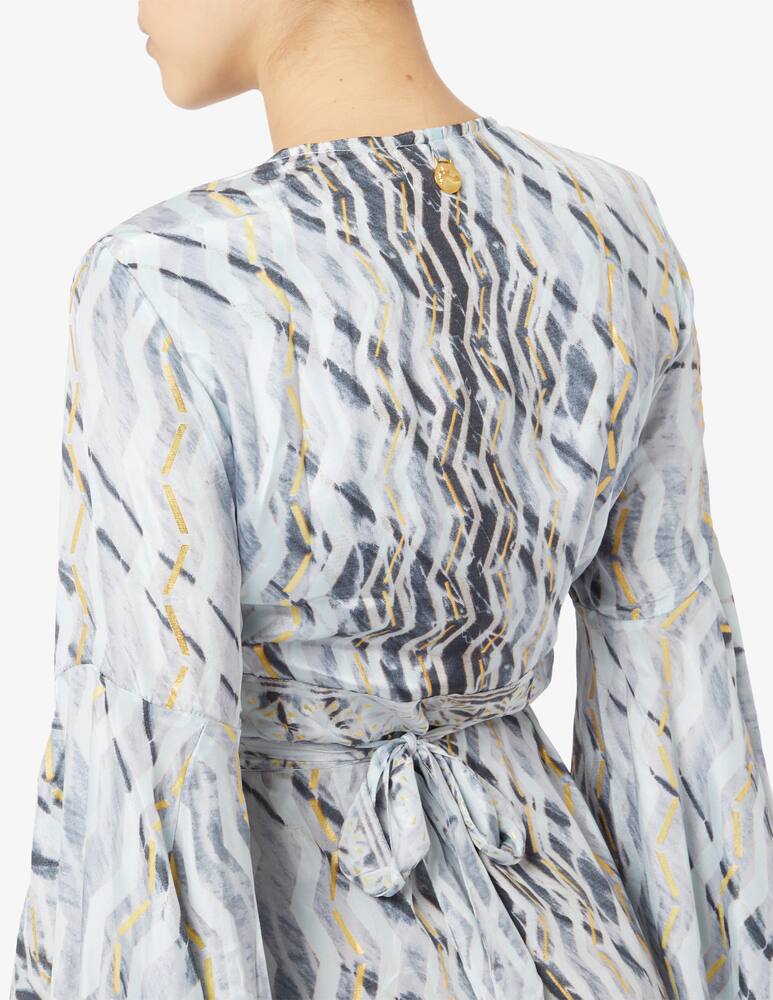 rinascente PAHIESA FORMENTERA Short cover up dress with long sleeves