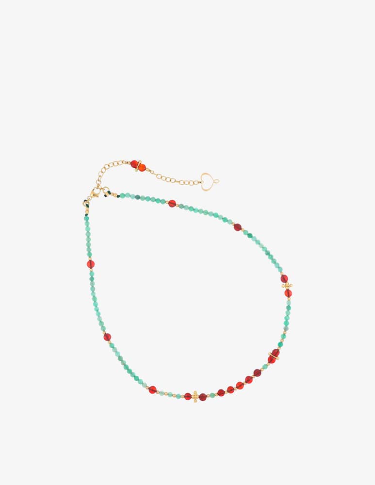 rinascente Maman et Sophie My Africa necklace in emerald and carnelian