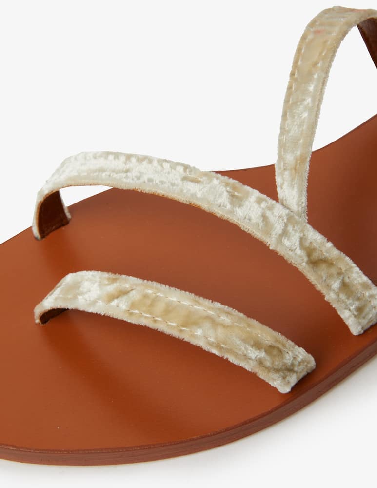 rinascente lanapo Pietrasanta velvet flat sandals