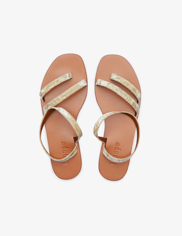 rinascente lanapo Pietrasanta velvet flat sandals