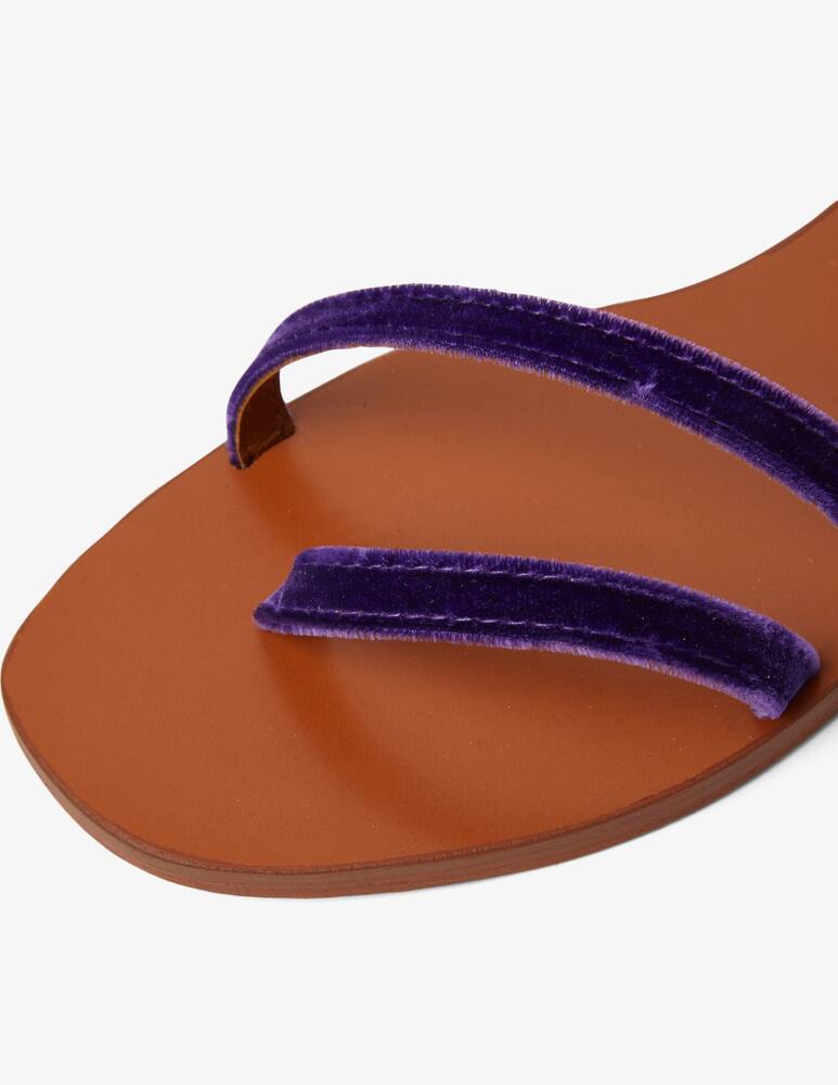 rinascente lanapo Pietrasanta velvet flat sandals