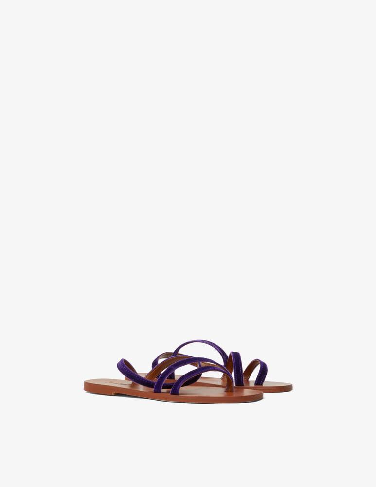 rinascente lanapo Pietrasanta velvet flat sandals